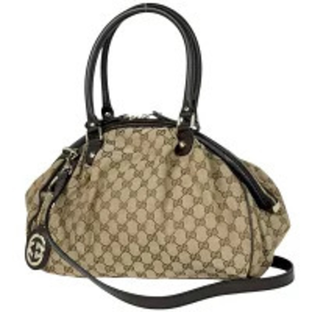Gucci GG Sukey 2way Shoulder Bag Aby canvas brown